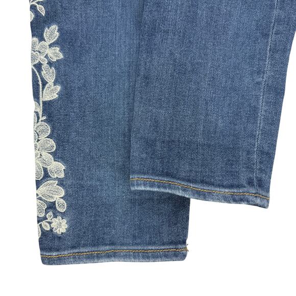 DRIFTWOOD Jackie Floral Embroidery Skinny High Rise Jean Size 26 - Picture 6 of 6